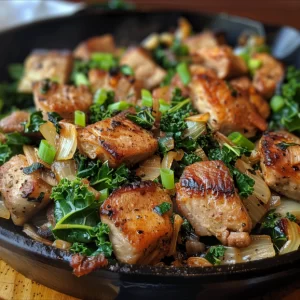 Pork with Cabbage Kale