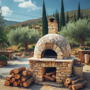 Greek wood fired oven