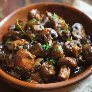 Cretan Mushrooms Cooked in a Red Wine Sauce