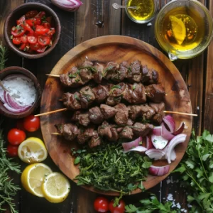beef souvlaki Greek BBQ Recipes