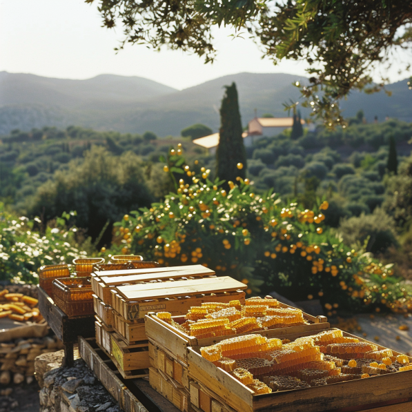 Variety of Greek Honey