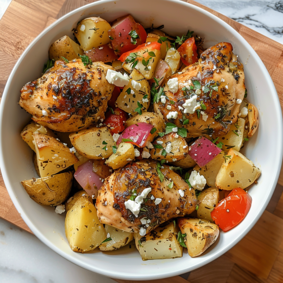 Greek Chicken and Potatoes 