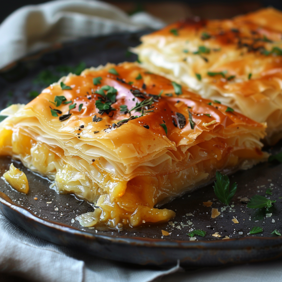 Pastourmadopita Greek Phyllo Pie with Pasturma Cheese This Week in Cooking with Greek People