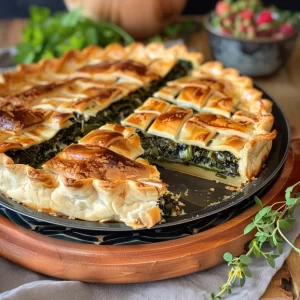 Greek Hortopita Greens Pie Crostata Style Recipe