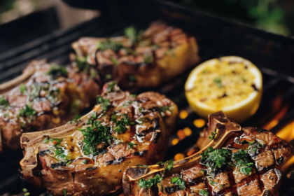 Greek Lamp Chops on a grill