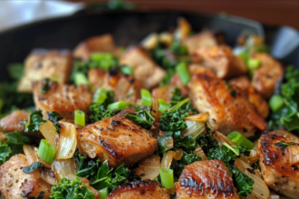 Pork with Cabbage Kale