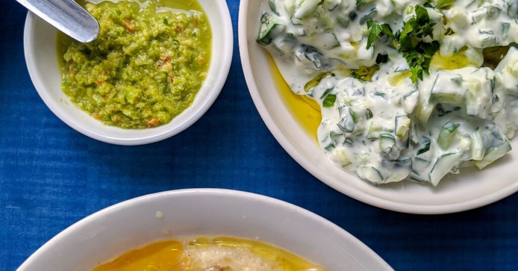 Mezes that go with tzatziki sauce