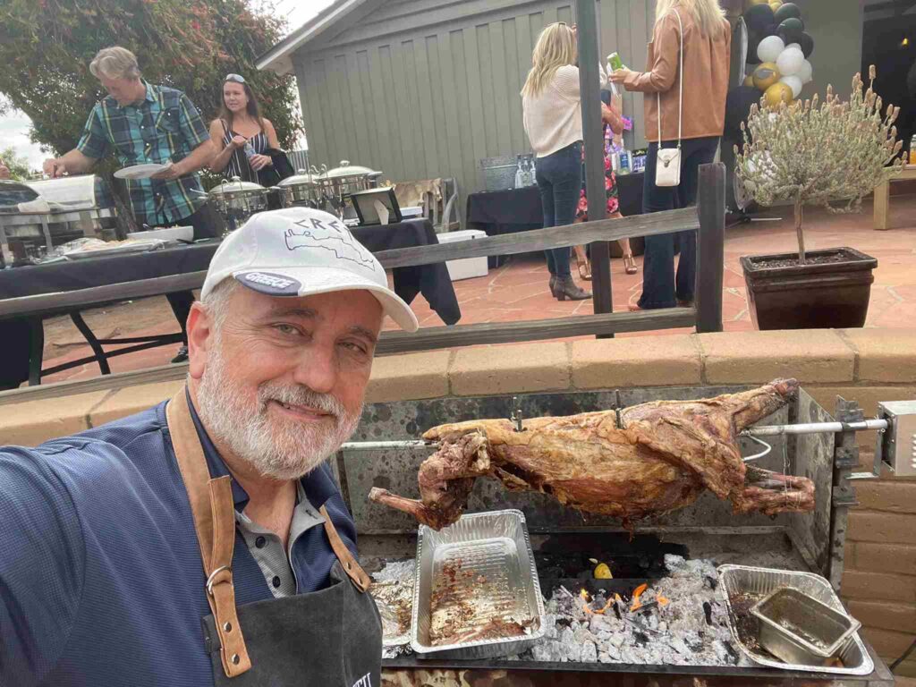 Greek Easter Lamb on a Spit