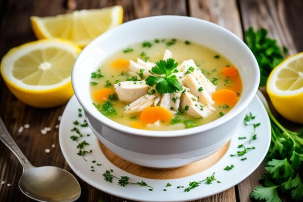 chicken lemon rice soup