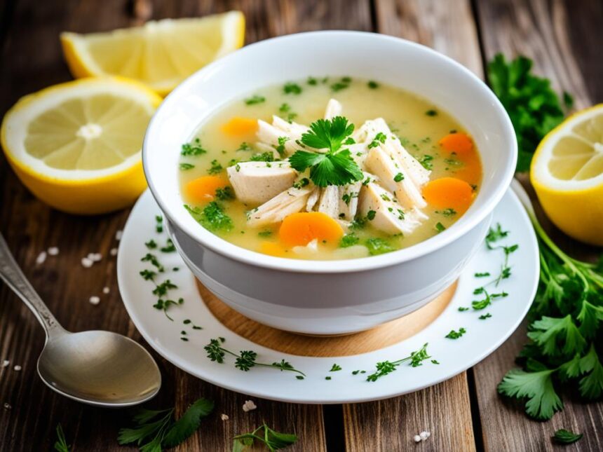 chicken lemon rice soup