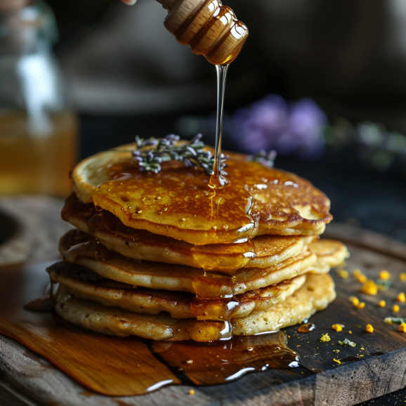 Greek Honey Cake flapjacks-Honey