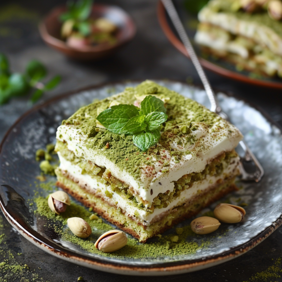 pistachio aeginis tiramisu